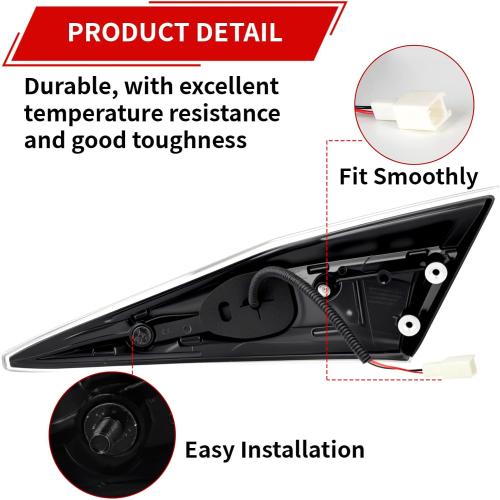 Clear Lens Tail Lights for 2016-2021 Honda Civic Sedan, JDM Style Rear Lamps with Bulbs, Left Driver & Right Passenger Side, Plug-and-Play Upgrade (HO2804110, HO2805110) -2 PCS