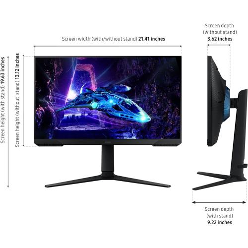 Samsung 24-Inch Odyssey G3 (G30D) Series FHD Gaming Monitor, 1ms, 180Hz, AMD FreeSync, Adjustable Stand, Black Equalizer, Virtual Aim Point, Eye Saver Mode, Flicker-Free, LS24DG302ENXZA