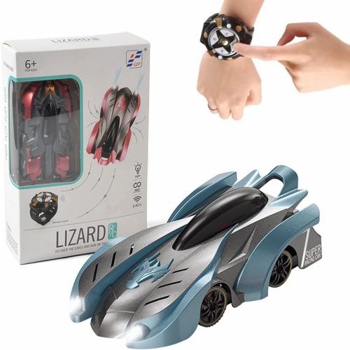 XIAOKEKE Rc Cars for Kids, Wall Climbing Watch Remote Control Car Toy Gifts for Kids Boys Girls, 360°Rotating Stunt Dual Mode Car Rechargeable, Head and Rear with Powerful LED Light