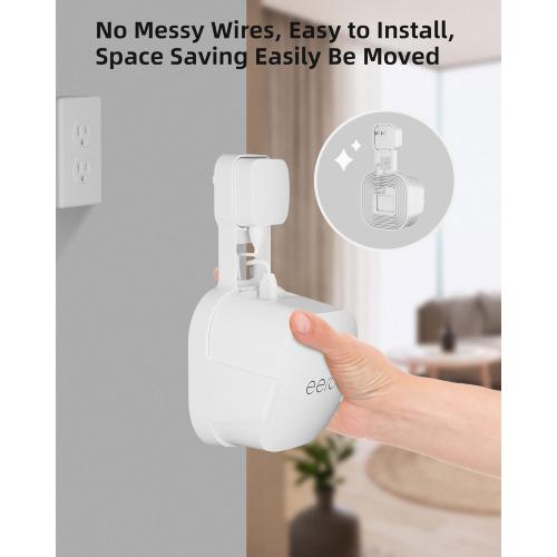 COOLWUFAN Outlet Wall Mount Holder for eero 6 or eero 6  mesh Wi-Fi System [NOT Fit for eero mesh], No Messy Wires, Easy to Install Mount Holder for eero 6 & eero 6  mesh Wi-Fi System (3 Pack)