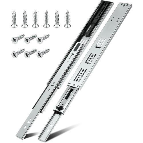 10 Pairs | Soft Close Drawer Slides 22 inch, HBL’ Heavy Duty Cabinet Drawer Slides Replacement - Ball Bearing Full Extension, 200 LB Capacity, Made of Cold-Rolled Steel, Rust-Resistant & Long-Lasting.