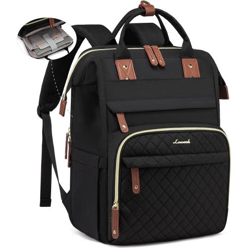 LOVEVOOK Laptop Backpack for Women, 17.3'' Waterproof Nurse Bag Teacher Work Backpack Purse for Women, Travel Computer Backpack for College Office Business Ladies