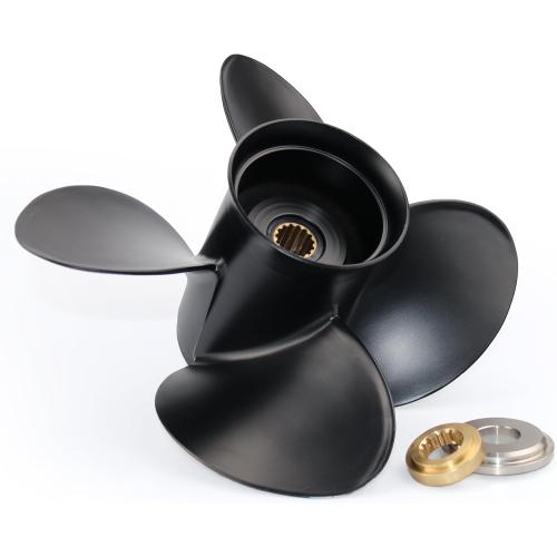 CAPTAIN Outboard Propeller fit Yamaha 115 T50 60 70 75 80 85 90 100 130 HP Engines, OEM 15 Spline Tooth Outboard Prop, RH Aluminum Propellers