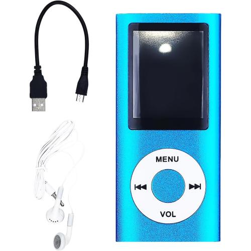 MP3 Player, Portable Multifunctional MP3 Digital Music Player, Blue