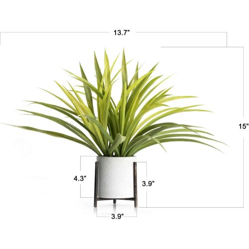 Velener 15 Potted Spider Plant in Artificial Plant Stand- Fake Plants for Indoors Outdoor Patio Decor