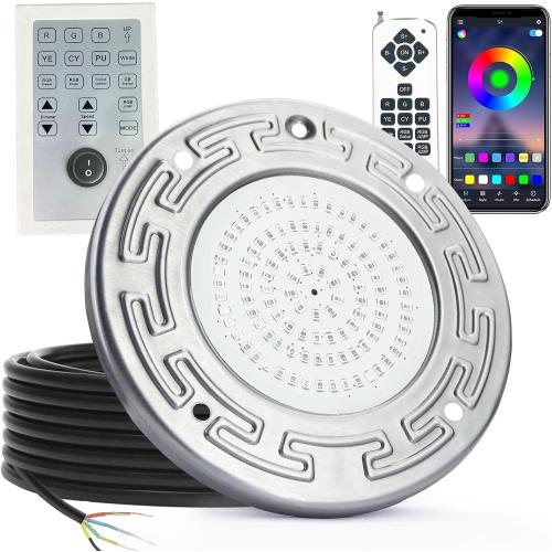 Pool Lights for Inground Pool, 20W 6 Inch Color Changing LED Inground Pool Light with Controller, Remote and APP Control for Wet Niche, Underwater Swimming Pool Lights, 100 Foot Cord