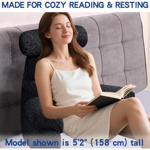 Back Pillow for Bed Sitting Up: Reading Pillow Height Armrest-Bed Pillow for Sitting up & TV Pillows for, Play Games, Working & Relaxing, Comfort Support for TV/Reading