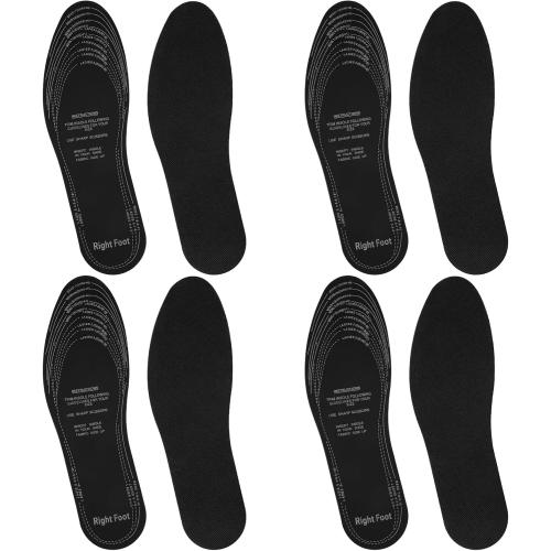 4 Pairs Shoe Inserts for Women Men, Memory Foam Shoe Inserts Soft Shoe Pads Inserts Breathable Shoe Sole Inserts Black Shoes Cushion Insoles Replacement Set for Women Men Kids Sneakers Flat Shoes