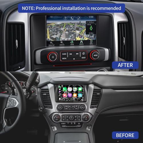 Touch Screen Replacement Digitizer DJ080PA-01A Fit 2014-2018 Chevy Silverado 1500 Tahoe Chevrolet Colorado 2015 GMC Sierra Acadia Terrain Yukon Trucks SUV Mylink 8-inch Touchscreen Radio Navigation