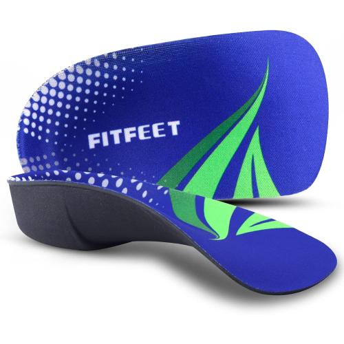 3/4 Arch Support Insoles for Men and Women, Plantar Fasciitis Insoles, Orthotic Inserts for Flat Feet Over-Pronation, Rigid High Arch Support Shoe Insoles for Heel Spurs Foot Pain Relief, M