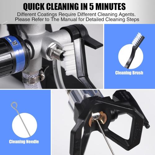 X9 Airless Paint Sprayer, 0.39GPM Paint Sprayer for Home Interior 650W 3000psi Airless Sprayer with Low Overspray Adjustable Pressure & Motor Speed for House Painting DIY Garage