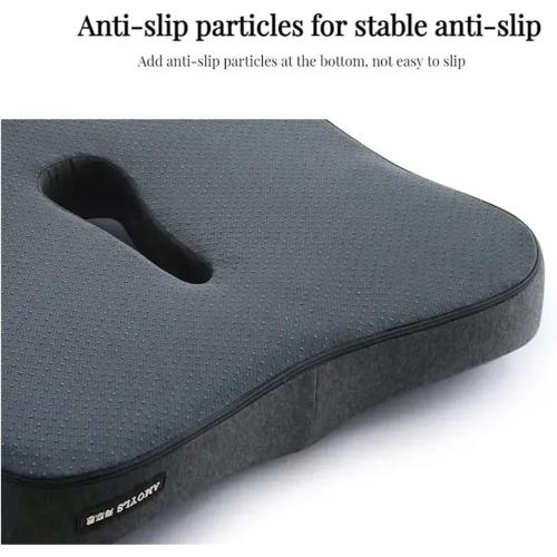 Memory Foam Office Chair Cushion Car Seat Support Waist Pillow Massage Lumbar Orthopedic Pillow Buttock Coccyx Cushion Back Pads(Lake Blue)