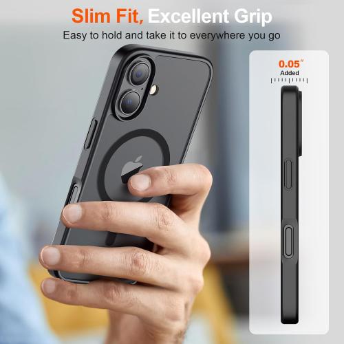 SUPFINE Magnetic for iPhone 17 Case Black