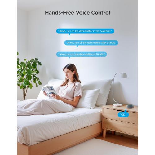 GoveeLife Dehumidifier for Home 4,500 Sq.Ft, 50 to 137 Pint Smart Auto Humidity Control, Drain Hose, 2.0Gal Bucket, Compressor Dehumidifiers for Basement with Auto Shut Off, Bathroom, Garage, w/WiFi