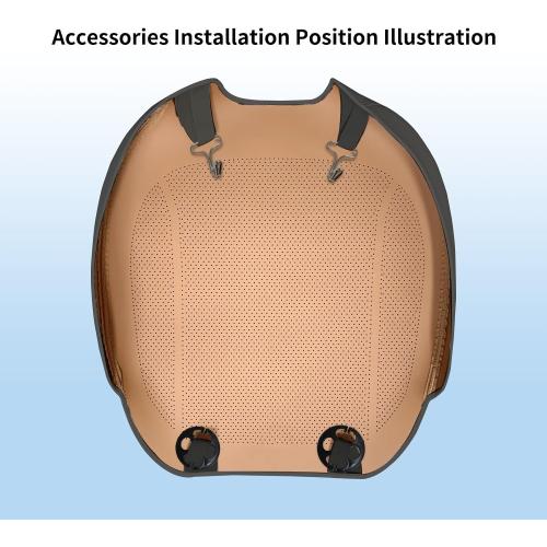 2 PCS Nappa Leather Car Front Seat Covers for 2025 2026 Tesla Model Y/3 Highland/Juniper Breathable Perforated All-Season Universal Bottom Seat Protectors for Tesla Accessories, Black