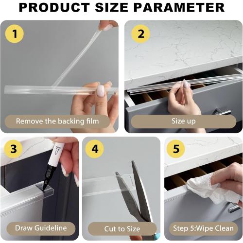 4pcs Size 3/4 thick 24  Cabinet Door Protector, Plastic Edge Protector Trash Drawer Protector Edge Guard, Slip on Protectors for Cabinets– 3/4 Thick, 24 Length, Prevent Wear, Chipping, Discoloration
