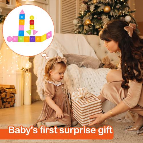 Big Bright Buttons Craft 1.2 Inch Kids Vivid Colors Large Buttons Plastic Assorted Cute Shape Colorful Toys for Arts, Crafts DIY Projects(200 Pcs)