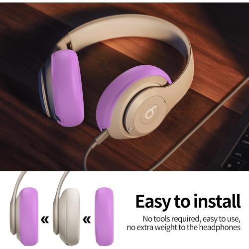 Silicone Case Compatible with Studio Pro, Silicone Ear Pads Cover Protector Headband Cover, Anti-Scratch, Washable Protective Cover for Studio Pro Ear Pads - Purple
