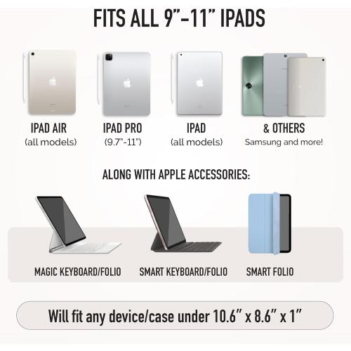 Vandel - The Original Puffy iPad Sleeve 9-11 Inch Tablet Sleeve, Black i Pad Case for Women and Men, Cute iPad Air Pouch, 9 10 Inch, 11 Inch Bag