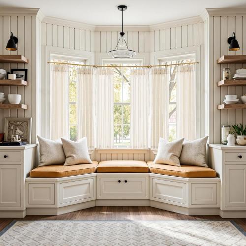 jinchan Pinch Pleated Linen Blend Curtains 54 Inch 2 Panels Light Filtering Modern Farmhouse Back Tab Drapes for Living Room Bedroom Beige