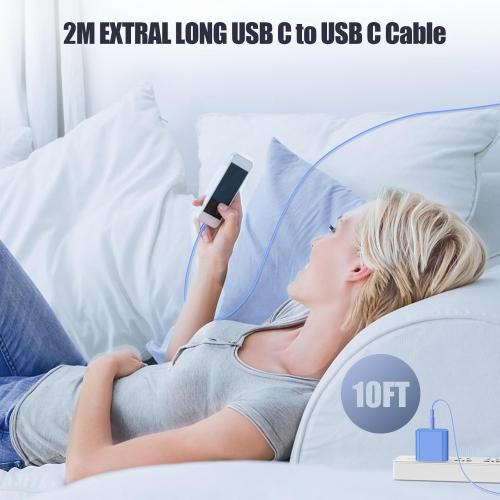 iPhone 17 16 15 Charger Fast Charging Block,10ft USB C to C Cable Cord Long and 20W Type C Charger Plug for Apple iPhone 17 Pro Max/16 Pro/15 Plus/15/AirPods/iPad Air/Mini/Power Adapter-Blue