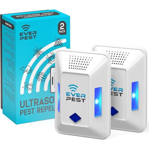 Ultrasonic Pest Repeller Plug in - Device Repels Cockroach Cricket Bug Flea Fruit Flies Deterrent, Ultrasound Insect Control Mice Roach Rat Scorpion Bat Squirrel Rodent Spider Wasp (1)