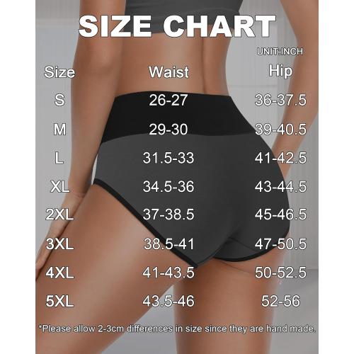 High Waisted Cotton Underwear for Women Postpartum Stretch Breathable Panties Ladies Full Coverage Briefs 5 Pack