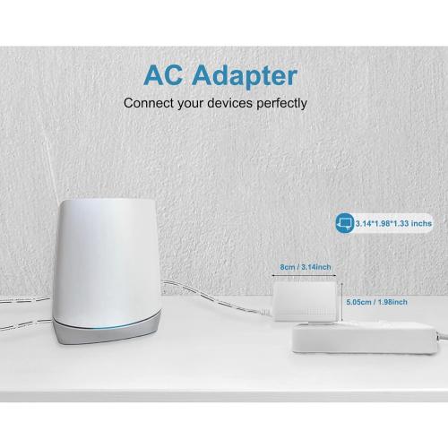 12V 3.5A Charger comaptible with Netgear Orbi WiFi System AC3000 AC2200 RBK53 RBK43 RBK20 RBW30 RBK50 RBK40 RBK852 RBK853 eero Home WiFi System A010101 A010201 A010301 Charger