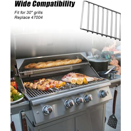47004 Grill Warming Rack for Bull 30 Gas Grill, Heavy Duty 304 Stainless Steel Grill Replacement Warming Rack Fits for Angus Outlaw Lonestar 4 Burner & Bison Charcoal BBQ Grills
