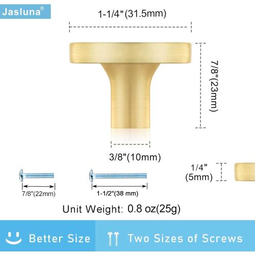 12 Pack Round Gold Cabinet Drawer Knobs,1.25 Decorative Pearl Drawer Pulls,Brushed Brass Furniture Hardware for Kitchen,Bathroom,Closet,Cupboard Door