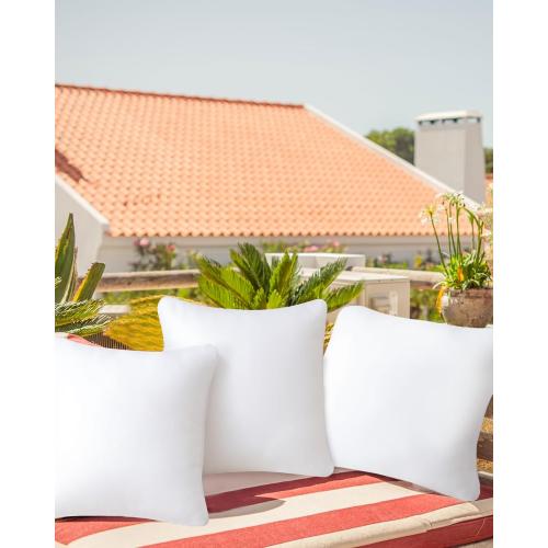 Outdoor Pilllows Waterproof 12x20 Pillow Insert Set of 4, Water-Resistant Retangular Throw Pillow Inserts for Patio, Garden, Porch, Lumbar Supportive Outdoor Furniture Decor