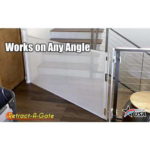 Retract-A-Gate White: The Original and only Made in USA Retractable Baby, Dog, & Cat Gate