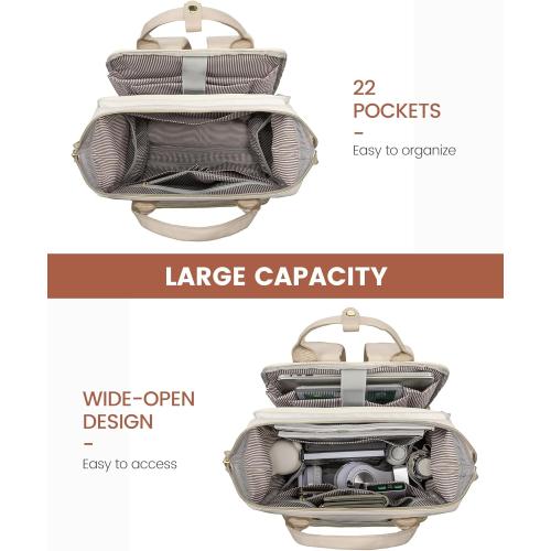 LOVEVOOK Laptop Backpack for Women, 15.6'' Waterproof Nurse Bag Teacher Work Backpack Purse for Women, Travel Computer Backpack for College Office Business Ladies