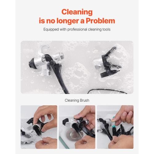 VEVOR 750W Stand Airless Paint Sprayer, 3000PSI High Efficiency Electric Airless Sprayer, Fine and Even Painting Effect, Handheld Paint Sprayers for Home Interior and Exterior Furniture and Fences