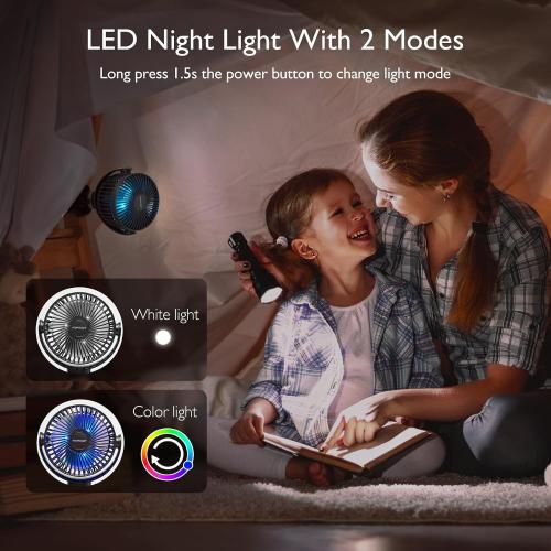 Momcozy 8000mAh Portable Stroller Fan | 27H Ultra-long Battery Life