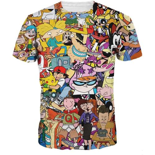 Size XL Azuki 2018 Unisex Fashion 3D Printed T-Shirts Short Sleeve Tops - Men's Size