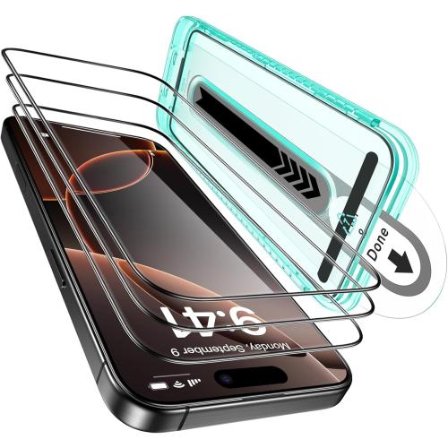 ESR 3 Pack for iPhone 16 Pro Screen Protector, FlawlessFit Tray