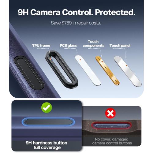 TORRAS Ostand for iPhone 17 Pro Case Magnetic, Fit for MagSafe, 4X Military Drop Protection, Camera Control, Slim Phone Case for iPhone 17 Pro with Kickstand, Translucent Matte Cover 6.3, Deep Blue