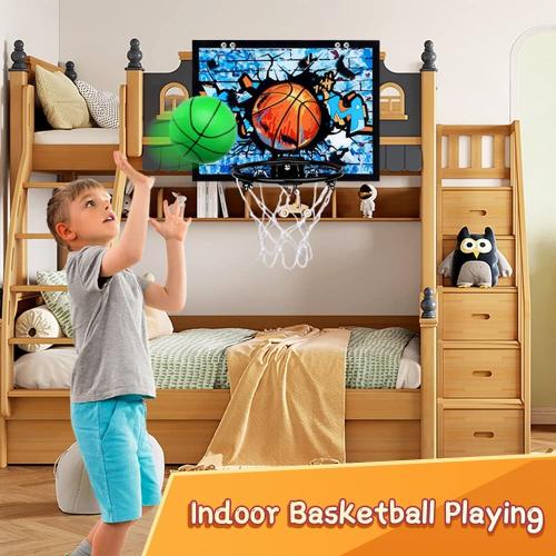 4PCS....Mini Foam Basketball for Hoop, 5 Squeeze PU Balls for Over The Door Hoop, Replacement Balls for Kids Adults, Beach Indoor Outdoor Sport Game Gift Set 4 PCS (Rainbow)