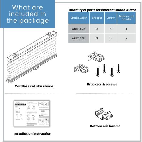 BlindsAvenue Cellular Honeycomb Cordless Shade, 9/16 Single Cell, Light Filtering, White, Size: 21.5 W x 72 H