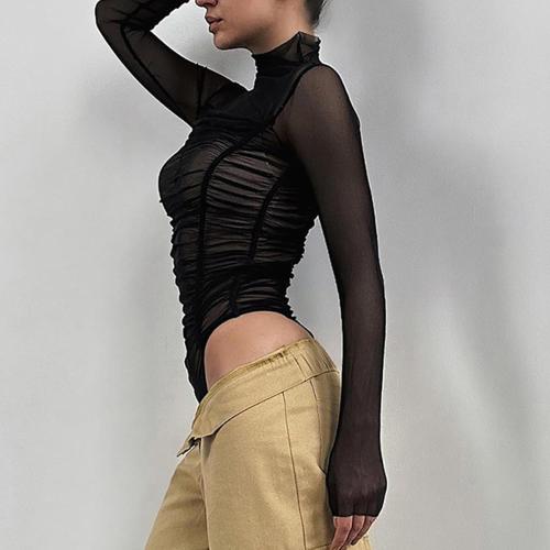 Size small We The Free Women Bodysuit Long Sleeve High Neck Mesh Bodysuit One Piece Top