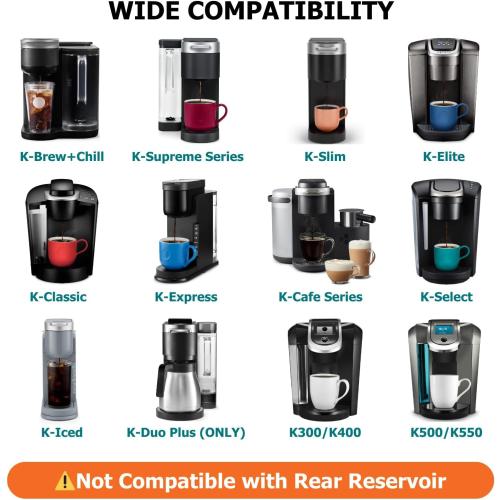 Keurig Starter Kit Replacement for K-Classic, K-Express, K-Supreme, K-Slim, K-Iced, K-Elite - Compatible with All Keurig Brewers with Tall Reservoir Over 8” (Tall Filter Holder   2 Water Filters)
