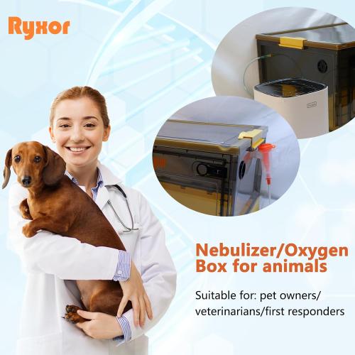 Yellow and Grey Pet Nebulizer Nest, Cat & Dog Oxygen Chamber, Small Pet Oxygen Inhalation Box (Gray, Intermediate)