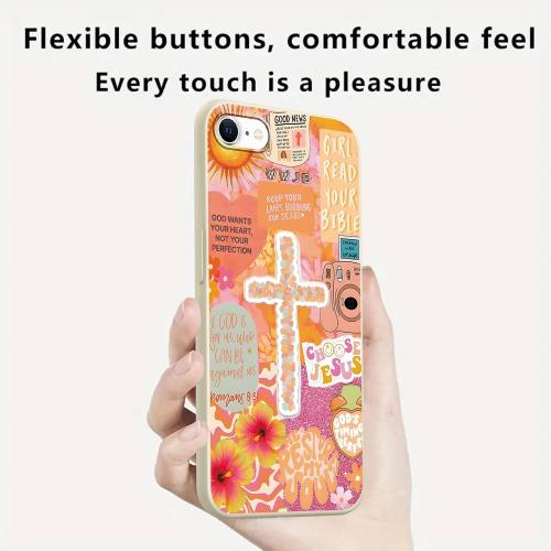2 Pack Aesthetics Jesus Collage Phone Cases for iPhone SE 2022/SE 2020/8/7 Case Shockproof Soft Protective for Women Girls Phone Cover Funda for iPhone SE 2022/2020 4.7 Inch