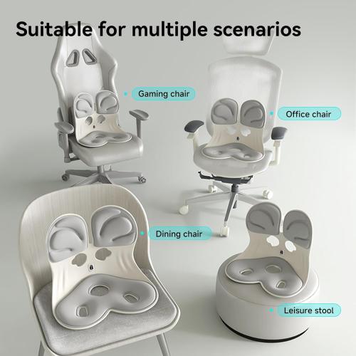 BKT Seat Cushion Chair Ergonomic Office Chair Cushions Lumbar Support for Seat Pillow Ideal for Students Office Workers Nursing Mothers Long Sitting Outdoor Fishing Floor (Grey)