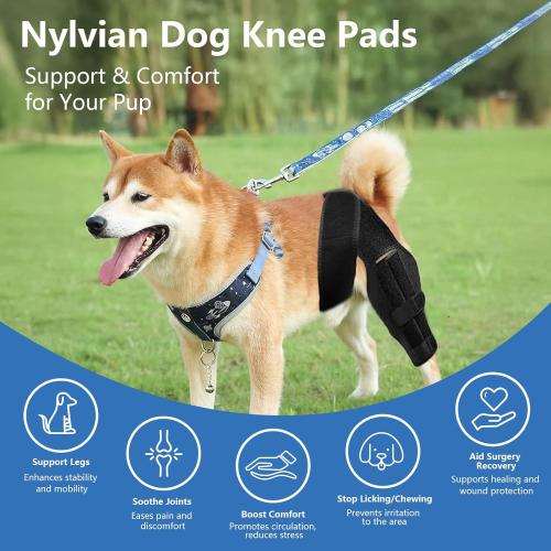 Dog Knee Brace for Torn Acl Hind Leg - Adjustable Stabilizing Support for Ccl Injury, Luxating Patella, Hind Leg Pain & Arthritis - Rear Leg Limp Support