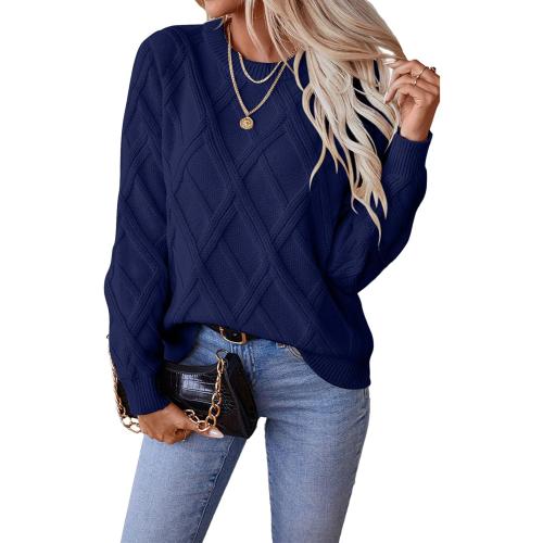 SHEWIN Womens Sweaters Crewneck Cable Knit Sweater Long Sleeve Fall Tops for Women 2025