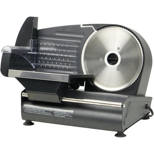 Meat Slicer Machine for Home Use - Electric Deli Food Slicer with Removable 7.5'' Stainless Steel Blade, 1-15mm Adjustable Thickness Meat Slicers for Slicing Meat, Cheese, Bread, Easy to Clean (Black)