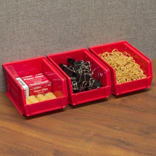 Akro-Mils 30210 AkroBins Plastic Storage Bins, Space-Saving Stackable Bins for Garage, Pantry, Craft Organization, 5- x 4- x 3-, Black, 24-Pack