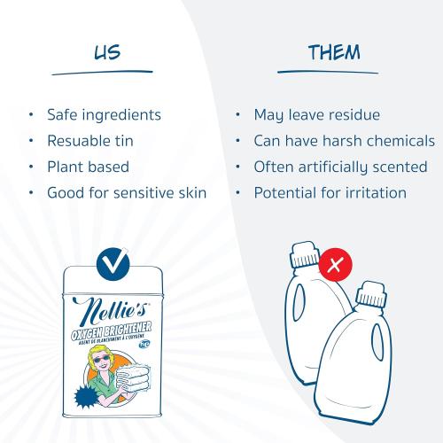 Nellie's Oxygen Brightener | Bleach Alternative Laundry Booster | 100 Loads